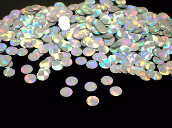 Prismatic Silver Polka Dot Confetti